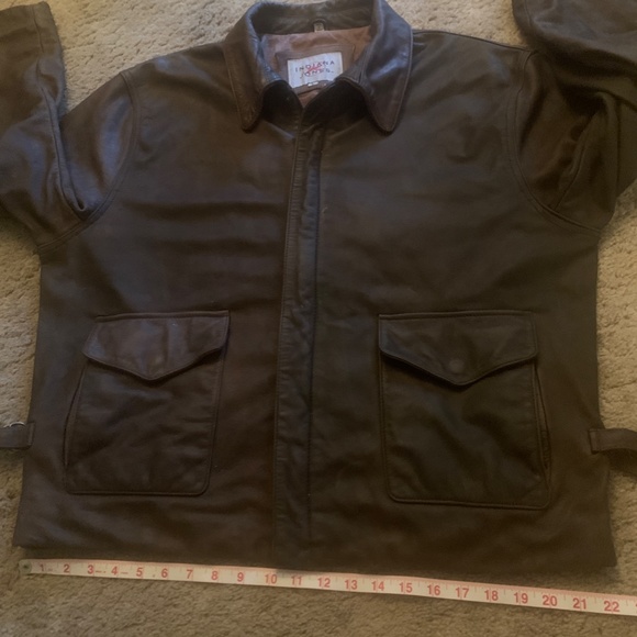 Sold : Indiana Jones Leather Jacket Authentic Large Bomber - Picture 6 of 13